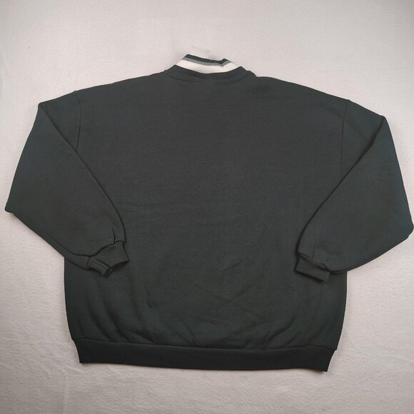 Vintage Morning Sun Grandma Sweatshirt Womens Large Petite Green Birds - Picture 2 of 9